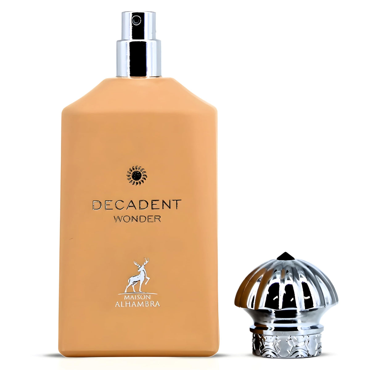 Maison Alhambra Decadent Wonder spice-note visual highlights mandarin, ginger, cinnamon.