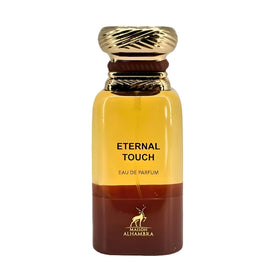 Maison Alhambra Eternal Touch bottle close-up, premium design and masculine sophistication.