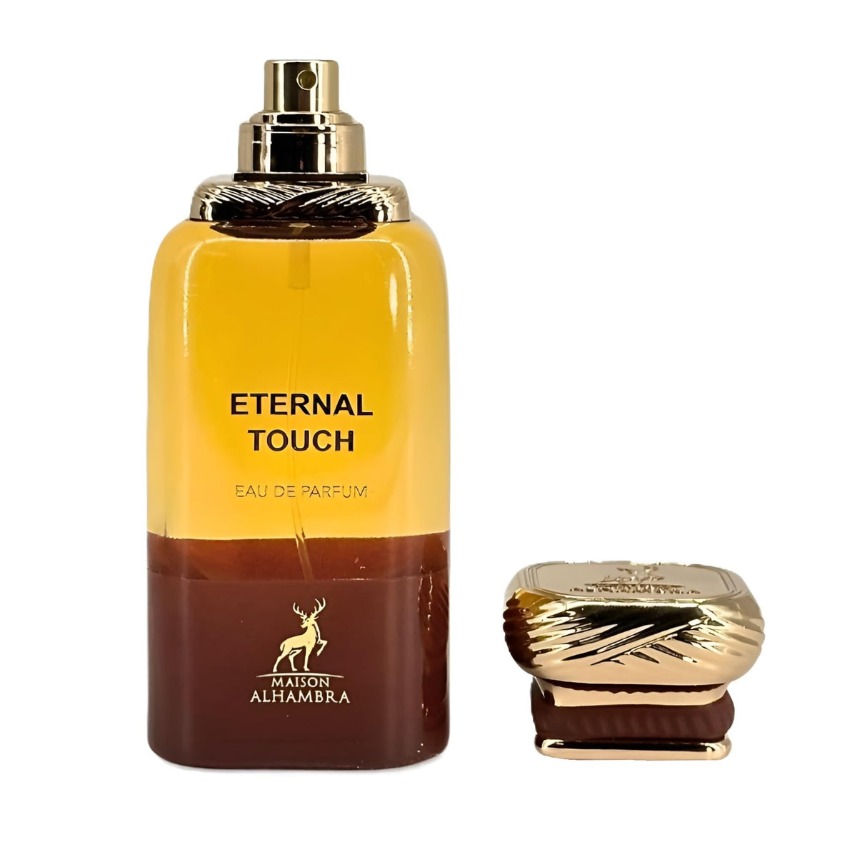 Maison Alhambra Eternal Touch spice notes highlight, vibrant profile for confident daytime wear.