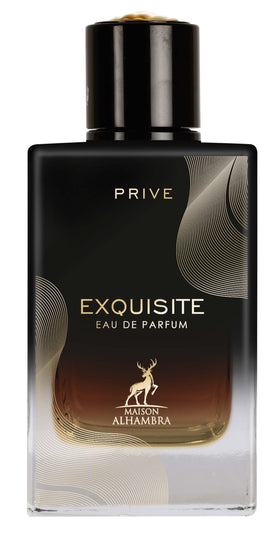 Maison Alhambra Exquisite Privé bottle close-up, elegant design for refined evenings.