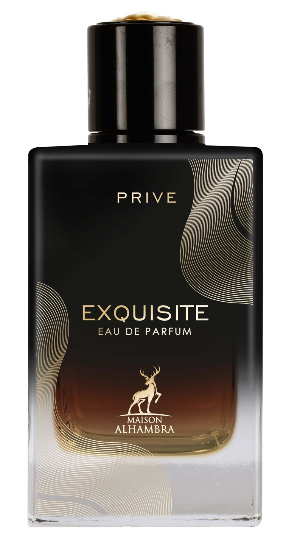 Maison Alhambra Exquisite Privé bottle close-up, elegant design for refined evenings.