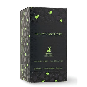 Box packaging image emphasizing the luxury gifting presentation for Maison Alhambra Extravagant Lover.