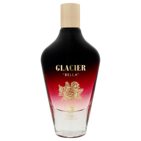Maison Alhambra Glacier Bella bottle close-up showcasing luxe packaging and long-lasting impression