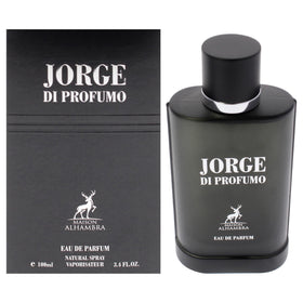 Maison Alhambra Jorge Di Profumo bottle on a sleek surface for confident daytime wear