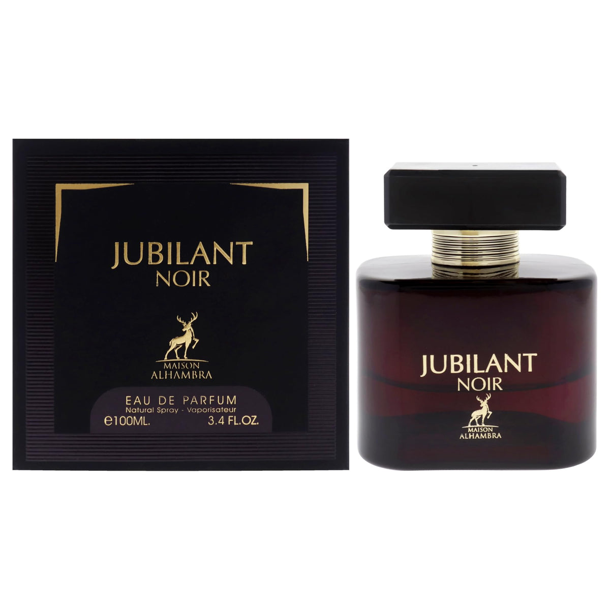 Maison Alhambra Jubilant Noir bottle with sleek design for everyday elegance