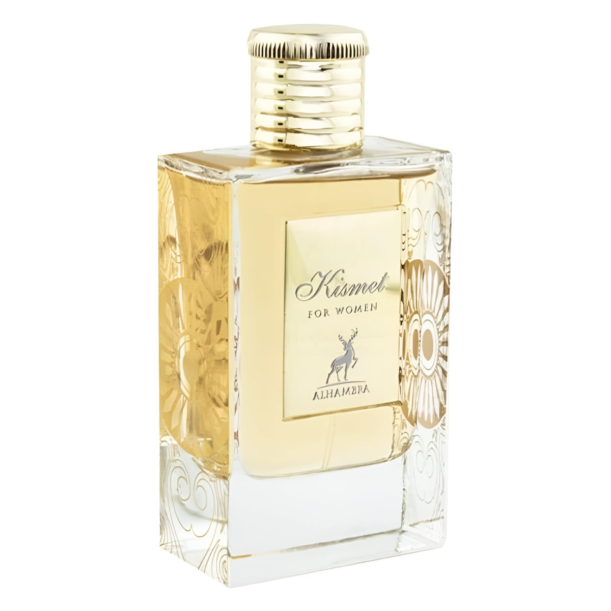 Maison Alhambra Kismet bottle close-up showing a refined, long-lasting fragrance profile for everyday elegance.