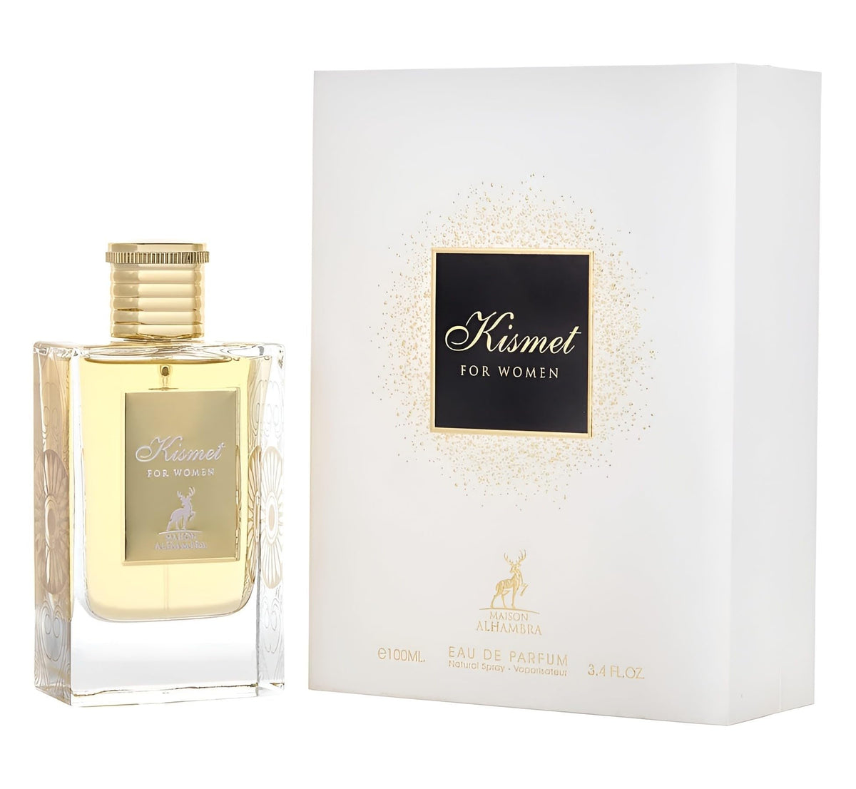 Maison Alhambra Kismet spray dispense highlighting easy application for daily wear.