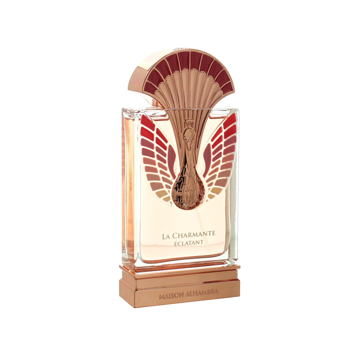 Maison Alhambra La Charmante Éclatant bottle pour releases a bright, fruity floral aura for daily elegance.