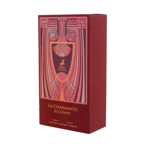 Maison Alhambra La Charmante Éclatant packaging box highlights premium unisex fragrance for special occasions.