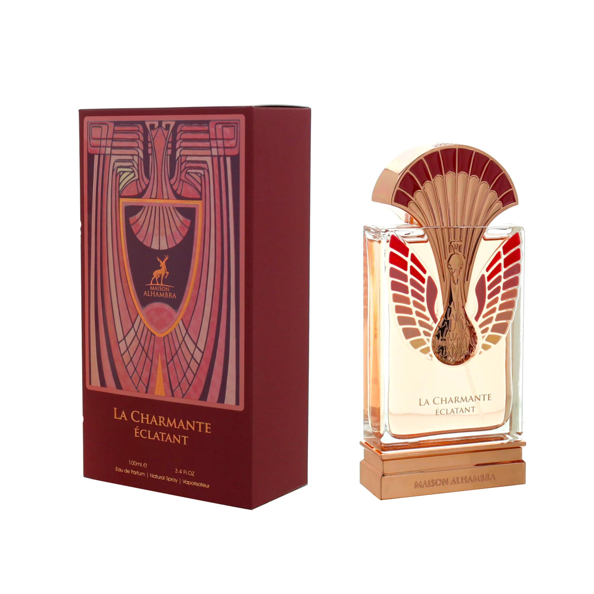 Maison Alhambra La Charmante Éclatant spray mist delivers long-lasting scent with smooth vanilla notes.