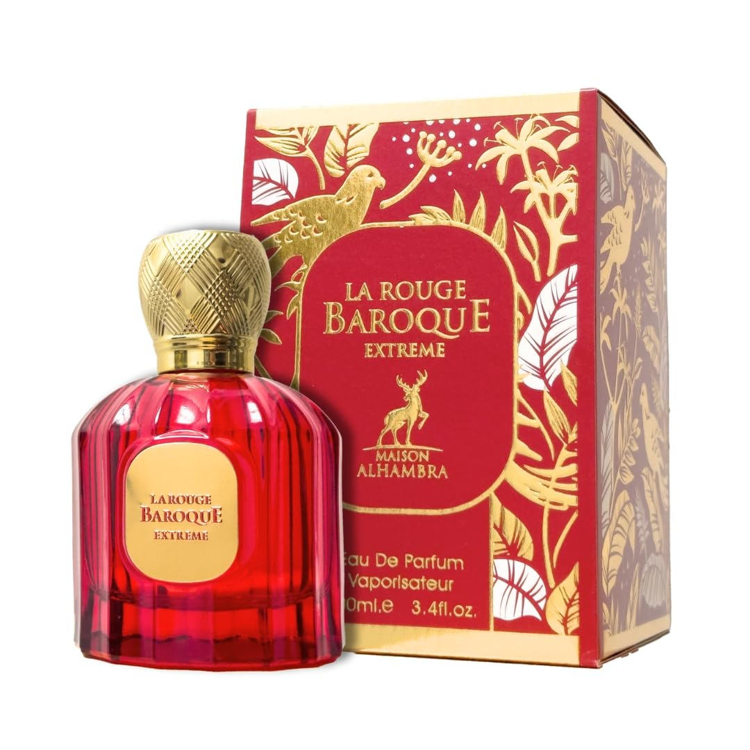 Maison Alhambra La Rouge Baroque Extrait spray nozzle ready to apply a warm, spicy scent.