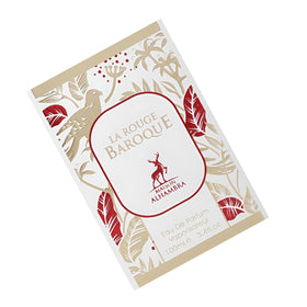 Maison Alhambra La Rouge Baroque outer box protecting fragrance during travel