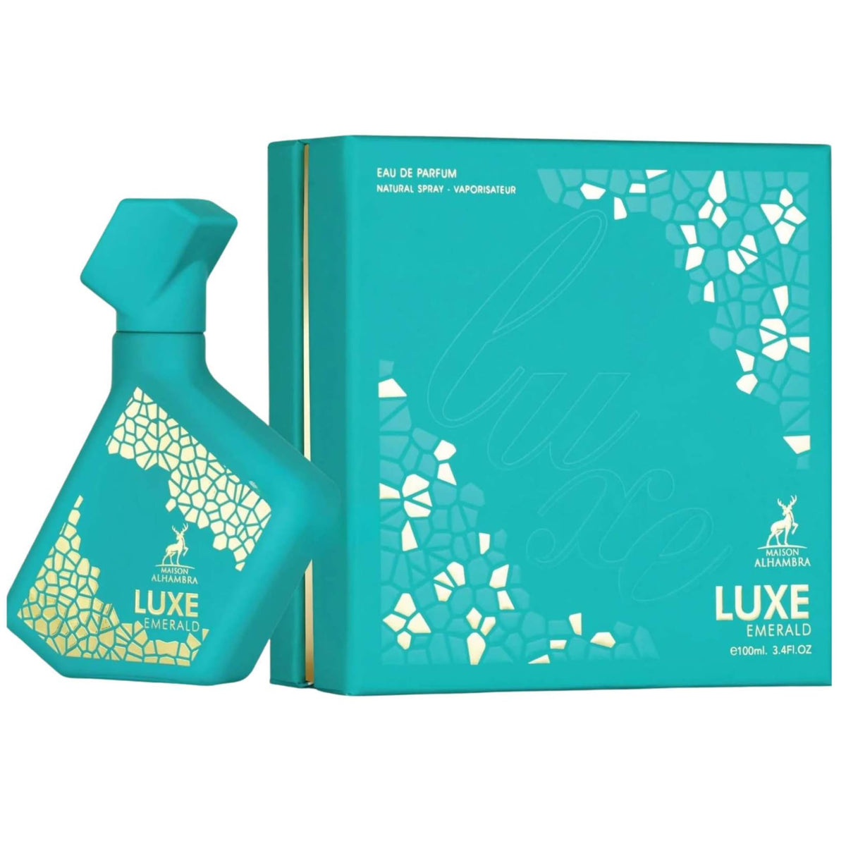 Maison Alhambra Luxe Emerald fragrance drops for long-lasting evenings.