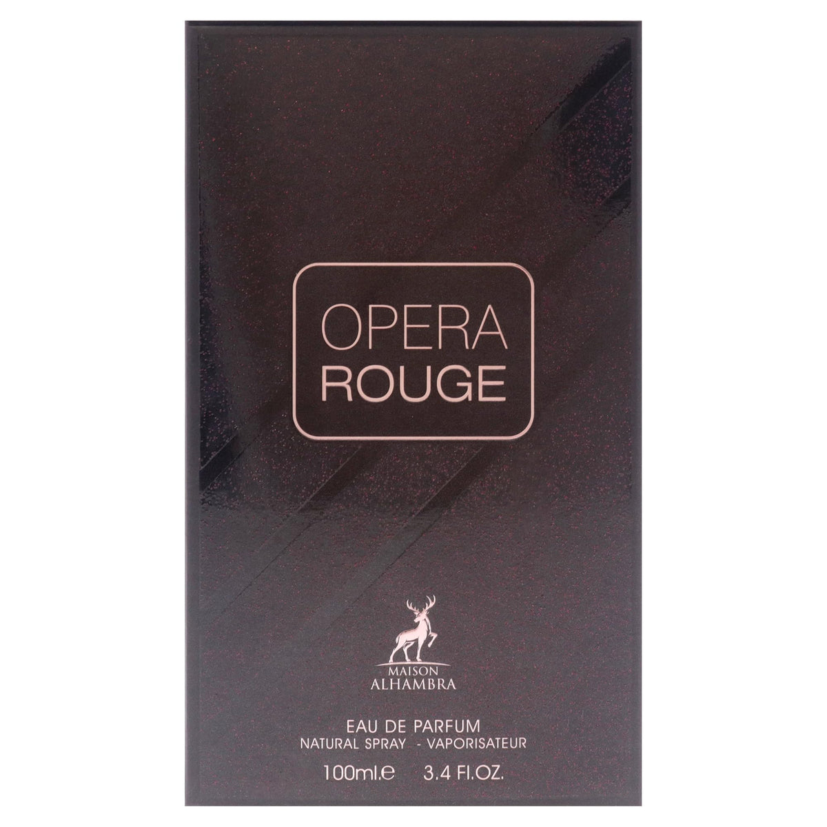 Maison Alhambra Opera Rouge perfume spray nozzle in action for quick aroma boost.
