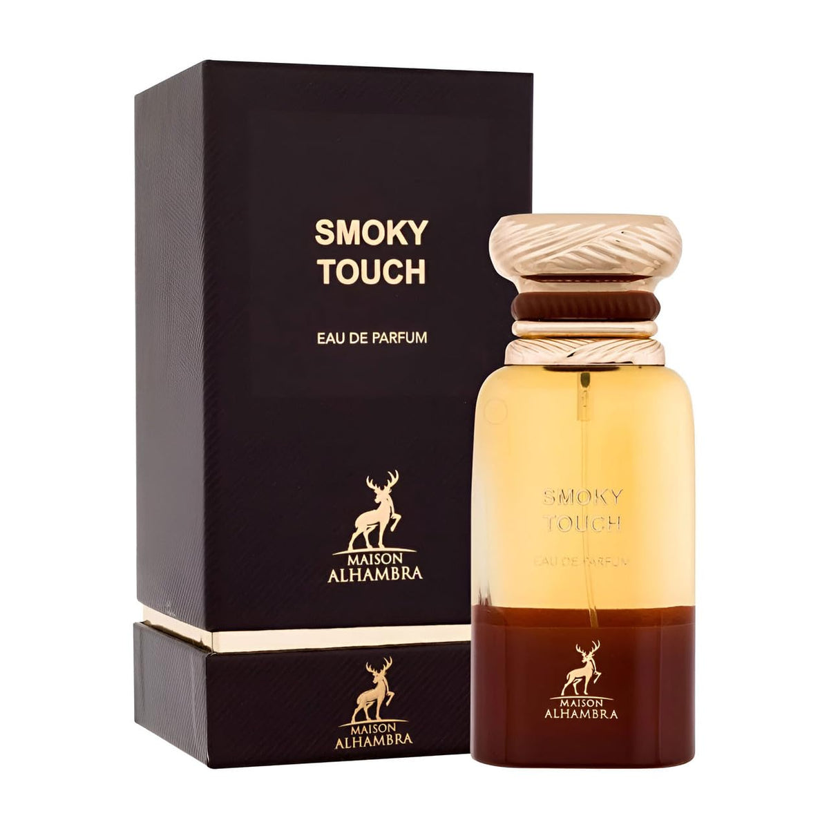 Maison Alhambra Tobacco Touch spray bottle for evening wear and special occasions.