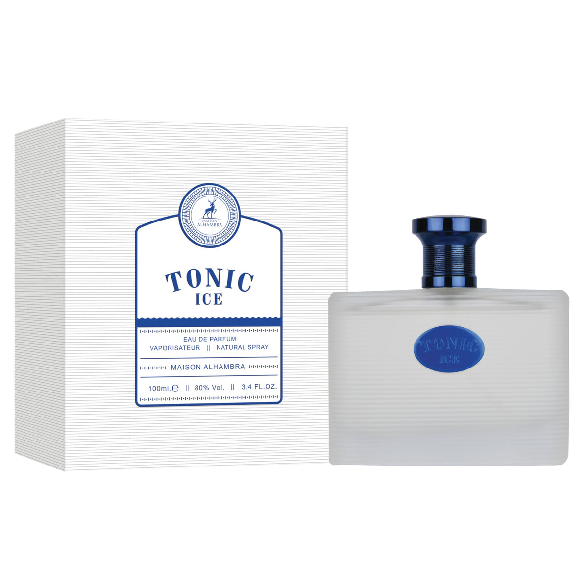 Maison Alhambra Tonic Ice bottle-side view highlighting crisp citrus and marine notes.