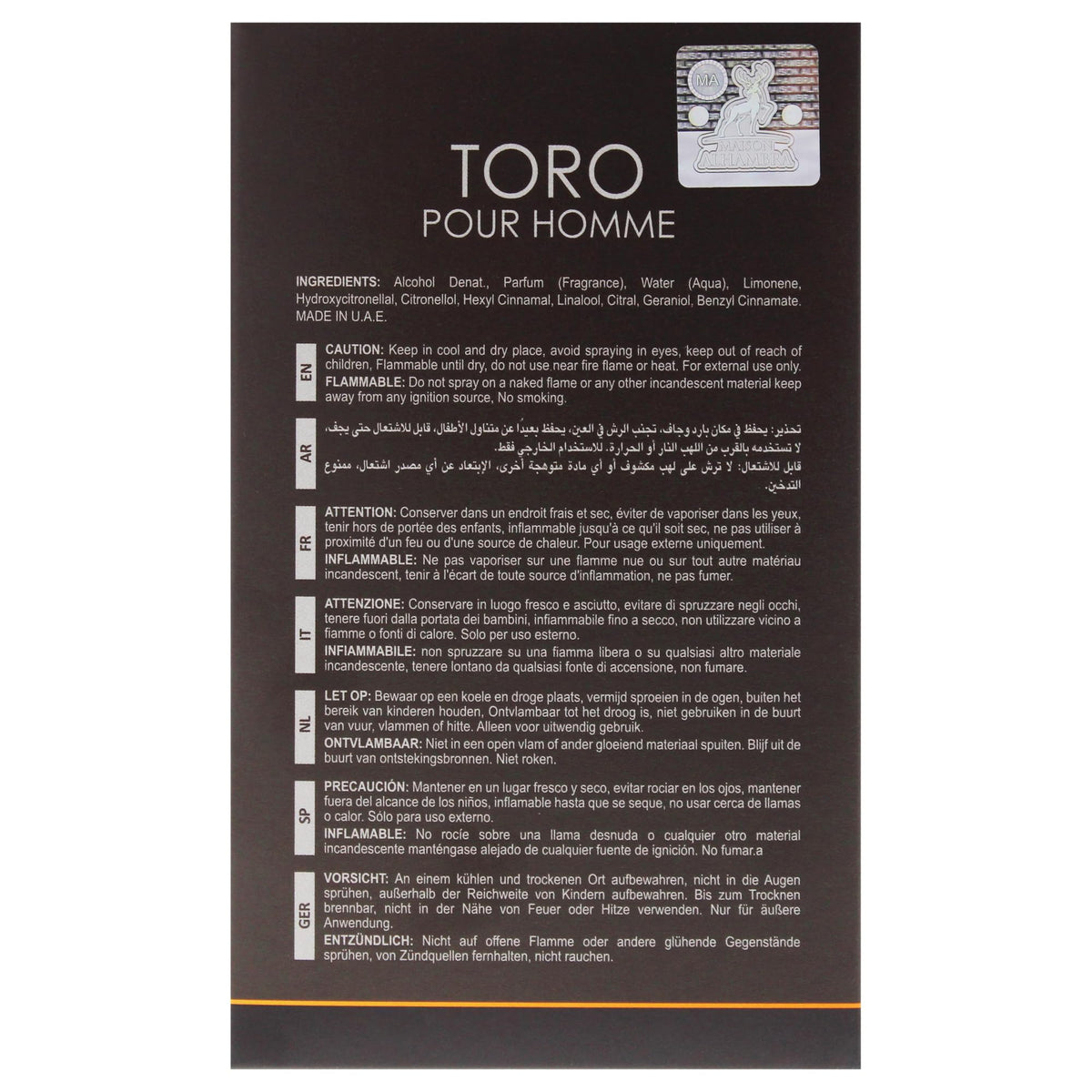 Toro outer box view suggesting premium packaging