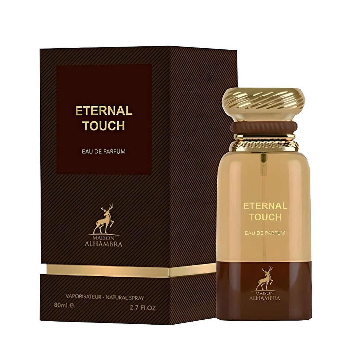 Maison Alhambra Toscano Leather packaging display adds luxurious gifting appeal.
