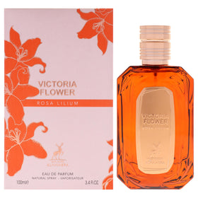 Maison Alhambra Victoria Flower bottle shows floral elegance for evening wear.