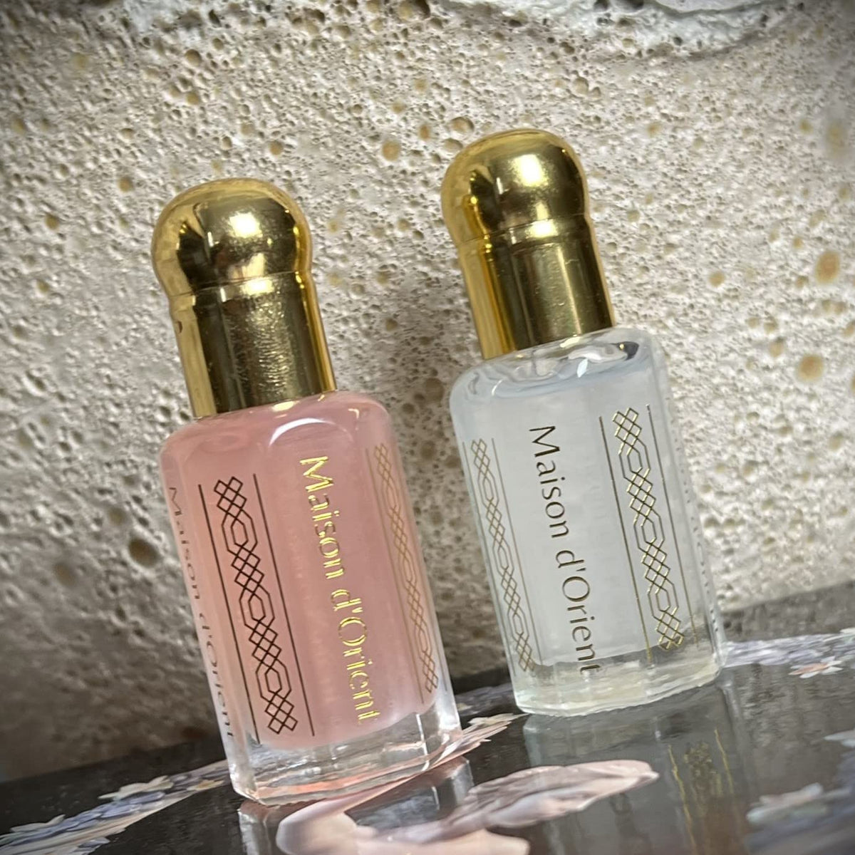 Maison d'Orient Musk Tahara lifestyle use suggests romantic rituals and personal self-care.