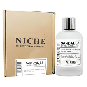 Maison d'Orient Sandal 33 bottle front view highlights premium woody aroma for daily wear