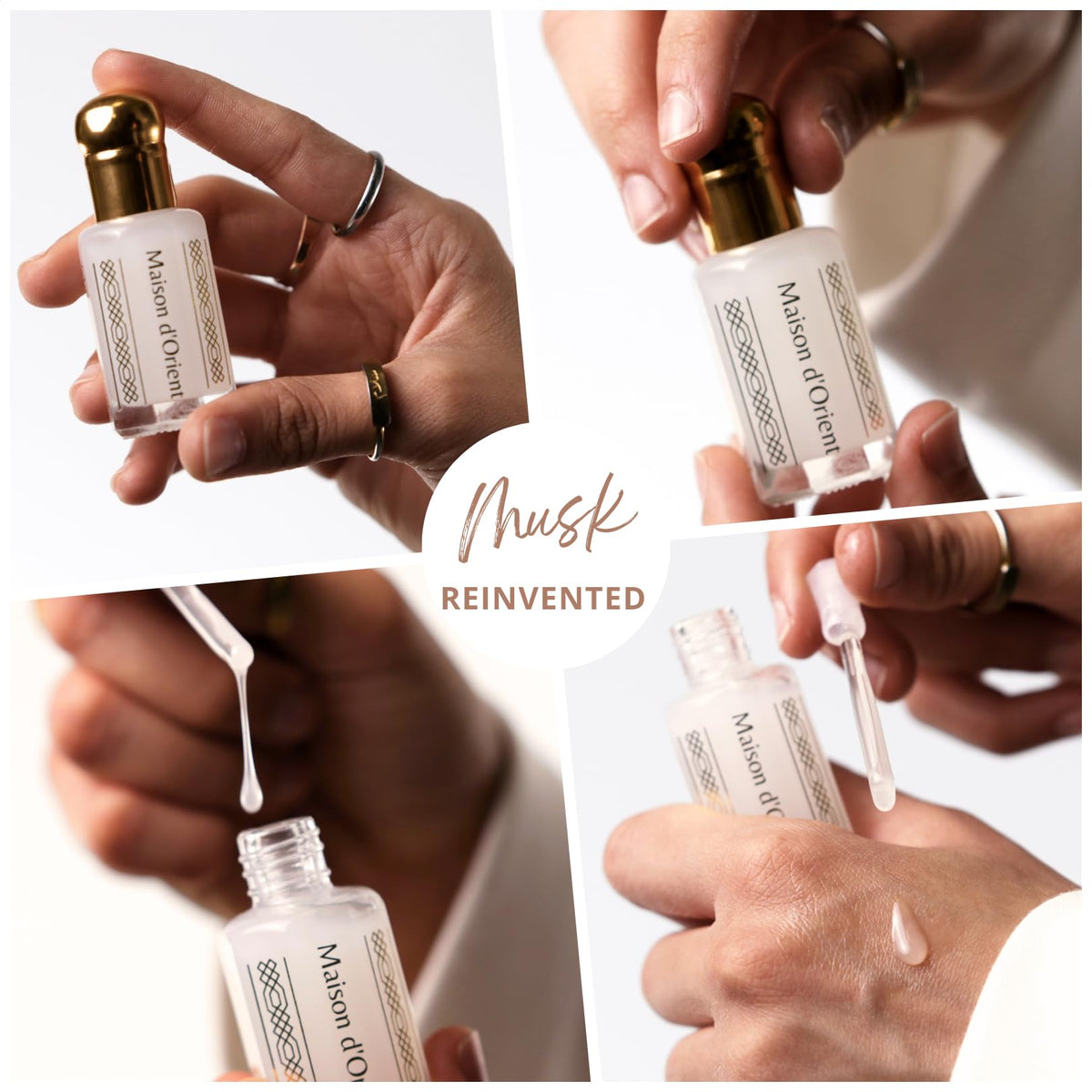 Maison d'Orient Tahara White Musk oil bottle for long-lasting scent.