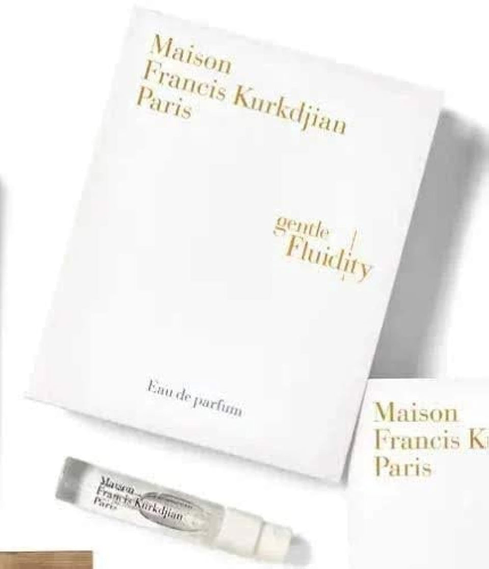 Maison Francis Kurkdjian Gentle Fluidity Gold 2ml bottle for testing.