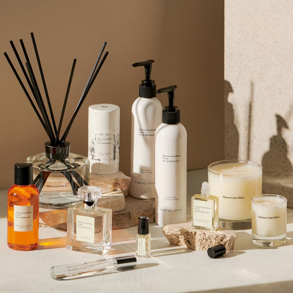 Maison Louis Marie Balincourt packaging detail emphasizing vegan cruelty-free promise