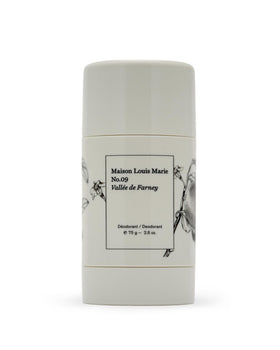 Maison Louis Marie No.09 deodorant bottle shows citrus-woody scent for all-day freshness