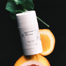 Maison Louis Marie No.09 deodorant fragrance swirls evoke grapefruit and vetiver notes