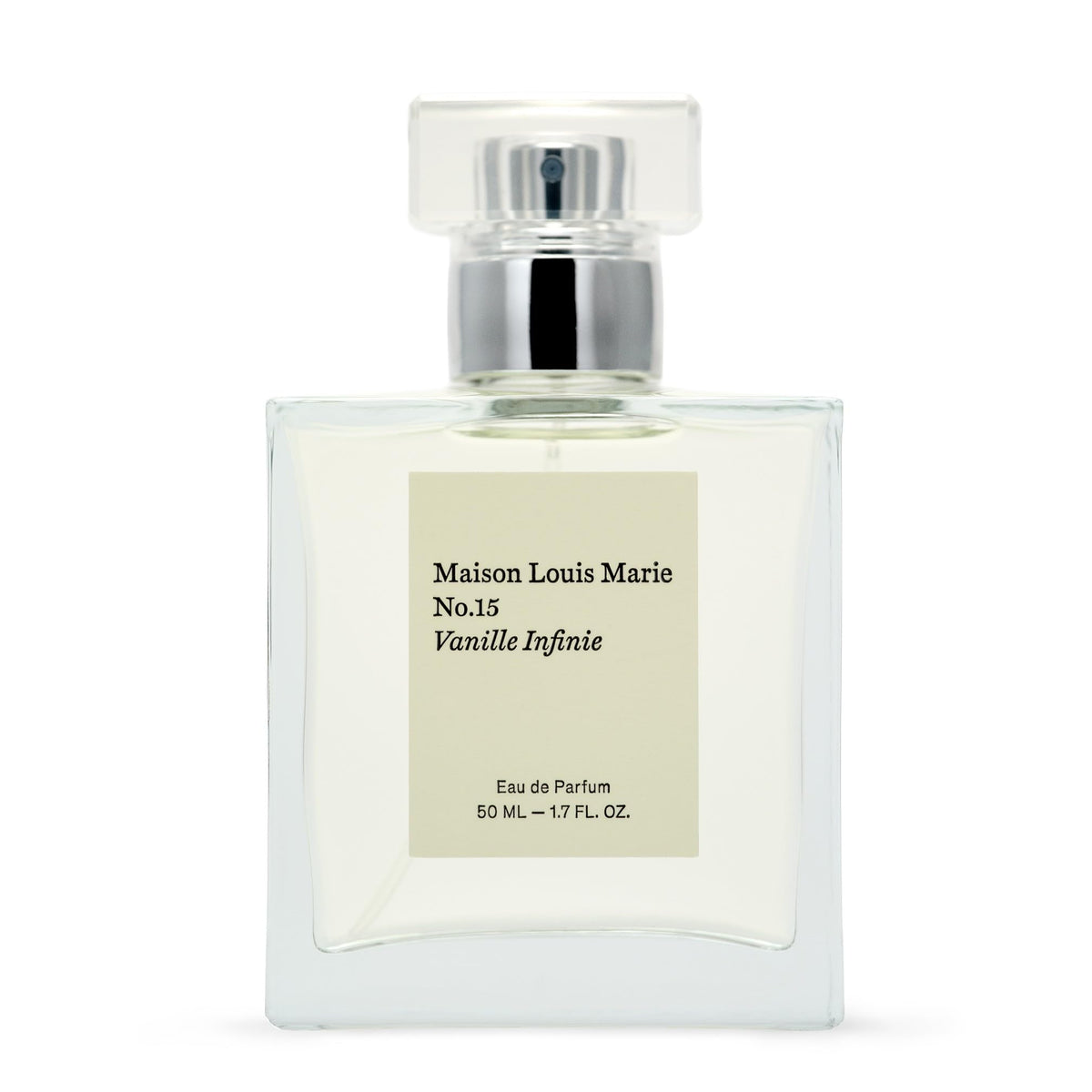 Maison Louis Marie No. 15 Vanille Infinie bottle on vanity for daily warm scent ritual.