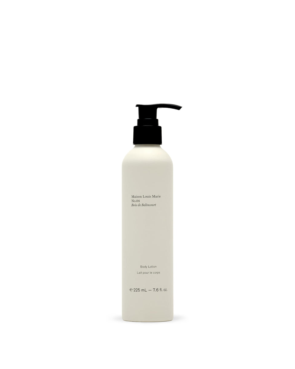 Maison Louis Marie No.04 Bois de Balincourt bottle in premium clean beauty packaging for everyday luxury.