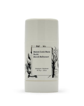 Maison Louis Marie No.04 Bois de Balincourt deodorant packaging shows premium eco-conscious design