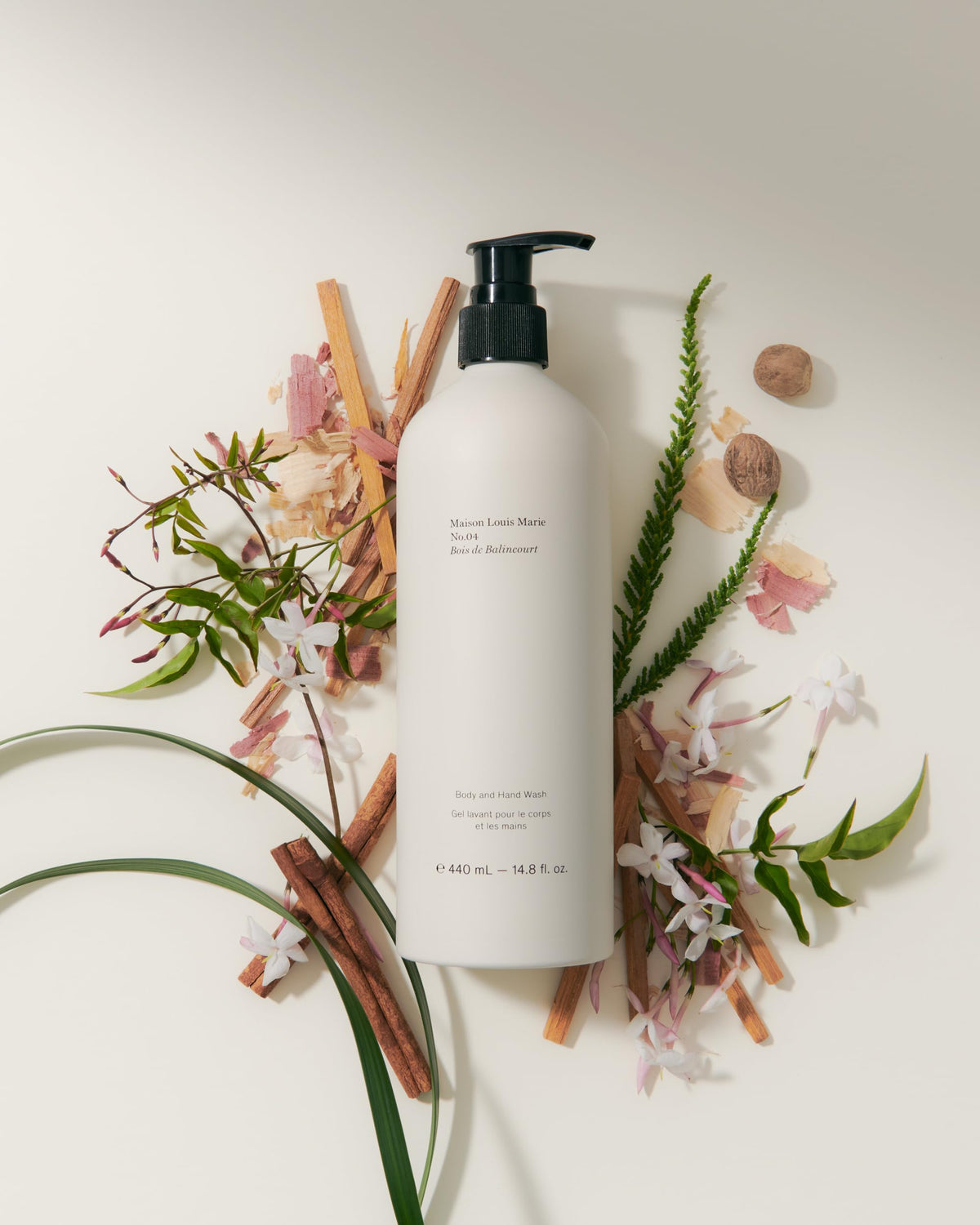 Maison Louis Marie label closeup highlighting vegan ingredients