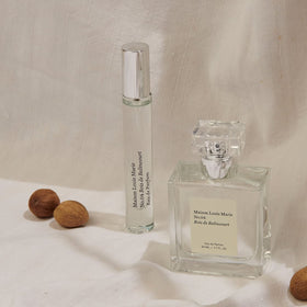 Maison Louis Marie No.04 Bois de Balincourt travel spray enables easy on-the-go fragrance.