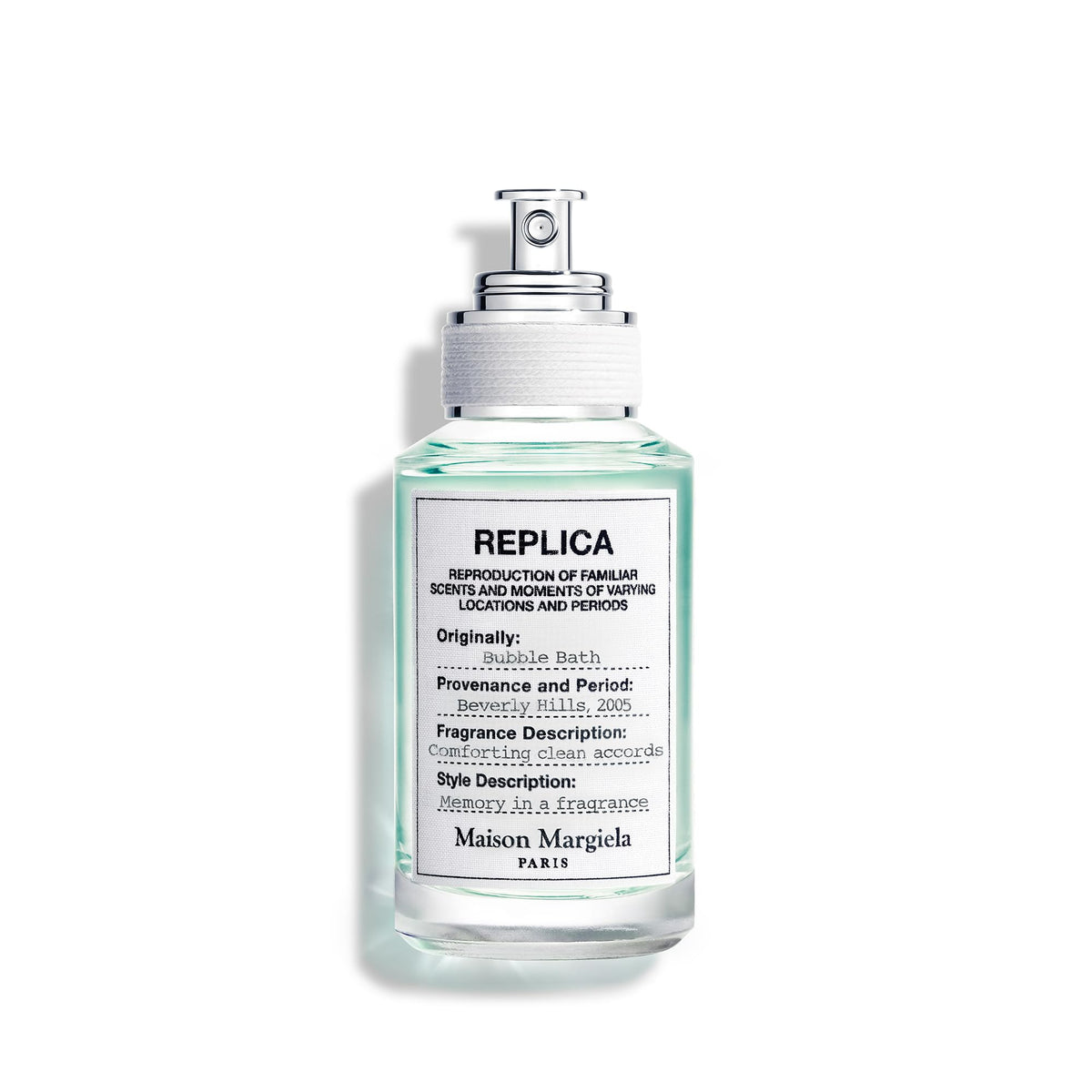 Maison Margiela Replica Bubble Bath bottle, a unisex scent for spa-like evenings.