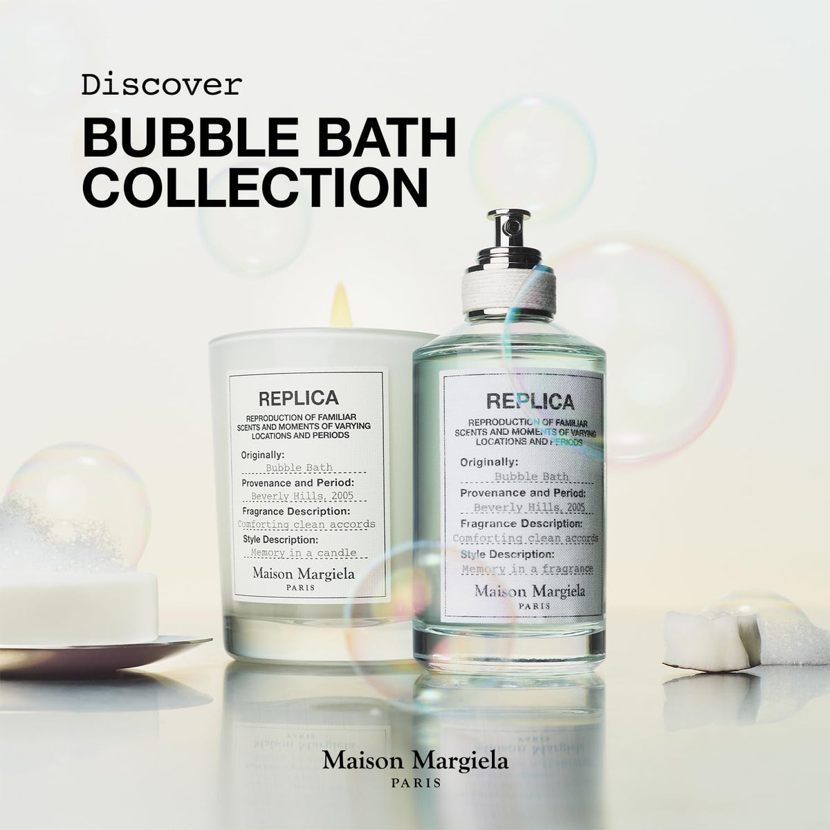 Maison Margiela Replica Bubble Bath soft towel moment inspires coziness.
