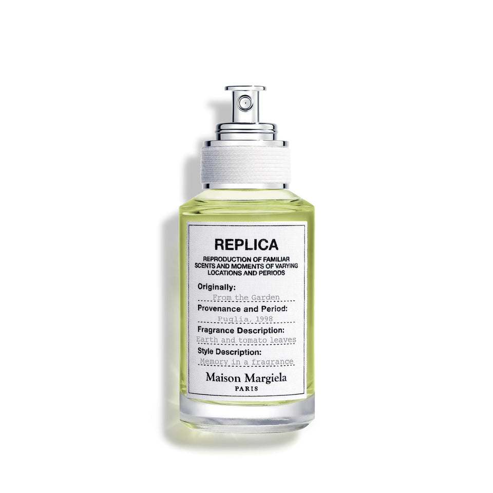 Maison Margiela Replica From the Garden tomato leaf image reveals a crisp, refreshing note for daily wear.