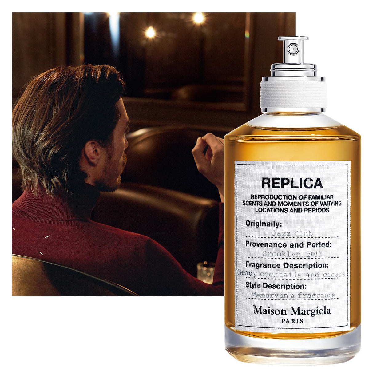 Maison Margiela Replica Jazz Club bar ambiance image evokes cocktail mood and lounge sophistication.