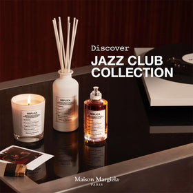 Maison Margiela Replica Jazz Club saxophone mood image hints at jazzy, intimate moments.