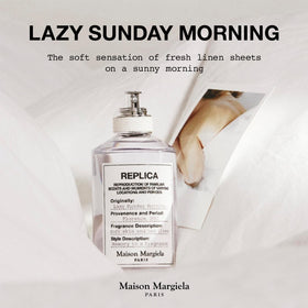 Maison Margiela Replica Lazy Sunday Morning box front view, elegant packaging.