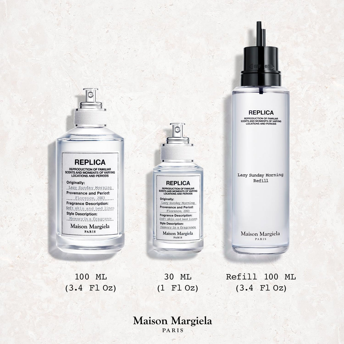 Maison Margiela Replica Lazy Sunday Morning box interior, premium presentation.