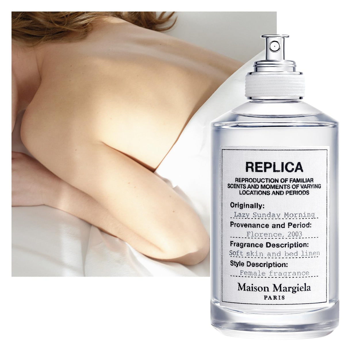 Maison Margiela Replica Lazy Sunday Morning cap close-up for easy, quick spritz.