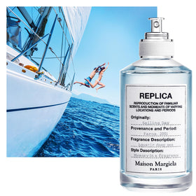 House Margiela Replica Sailing Day bottle side view showing unisex appeal.