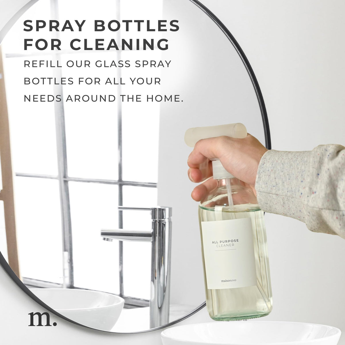 Maisonovo bottle with on/off lock prevents leaks during storage.
