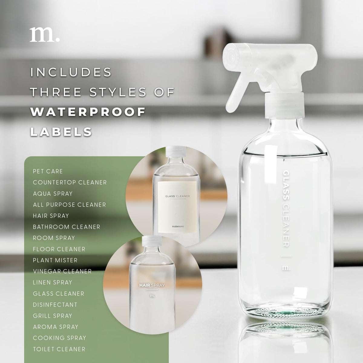 Maisonovo durable glass supports reuse and reduces plastic waste.