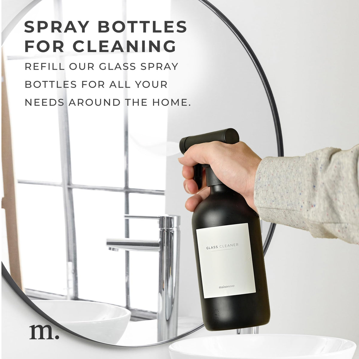 Eco-friendly MAISONOVO glass design reduces plastic waste in professional settings