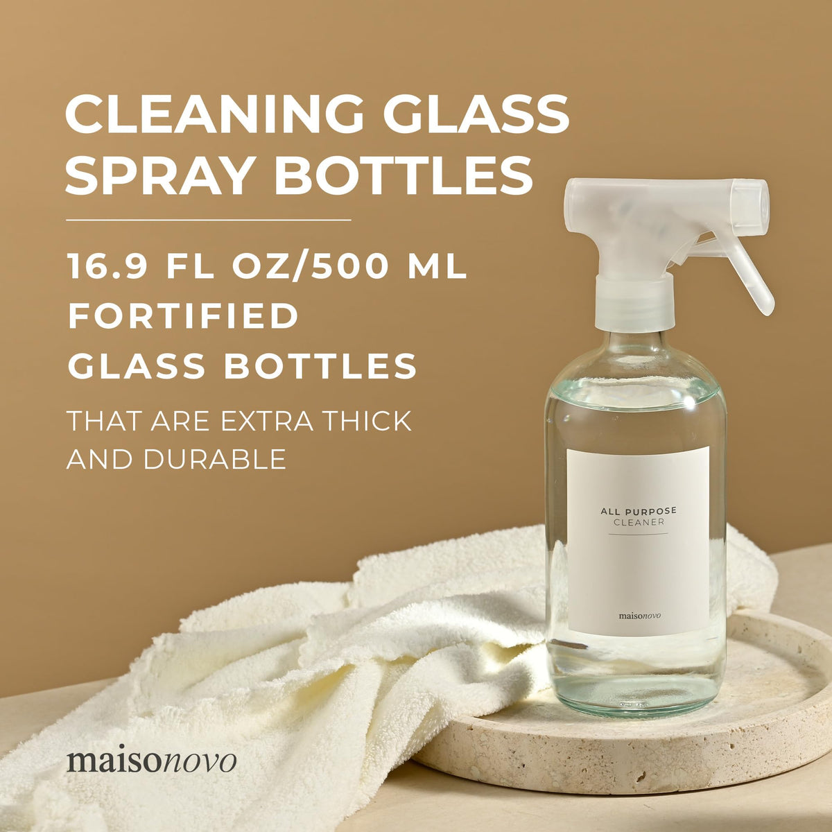 Maisonovo spray bottle fine mist for even, controlled dispensing.