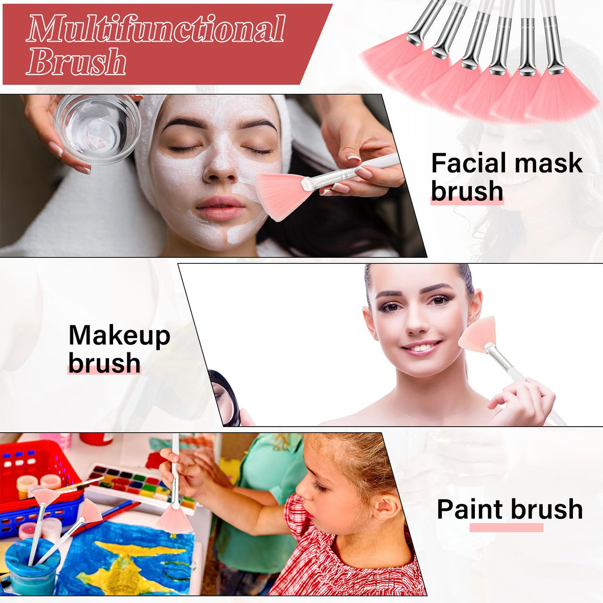 Maitys 100-piece mask brush set for many masking tasks