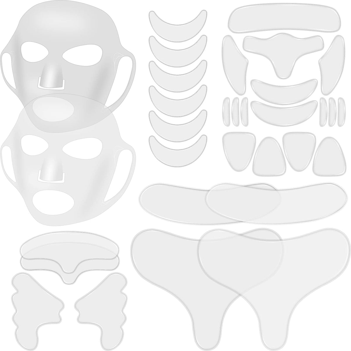 Maitys 32-pcs reusable silicone mask set for all-in-one smoothing benefits